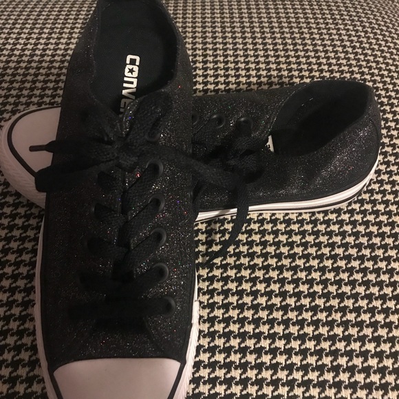 Converse Shoes - Converse glitter black converse sneakers